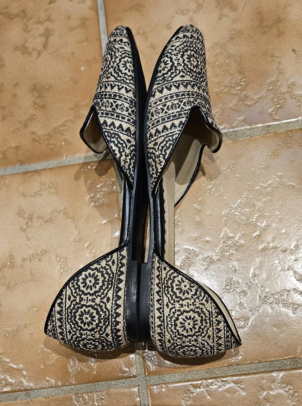 NWOT Restricted Glory Boho Woven D’Orsay Pointed Toe Flats